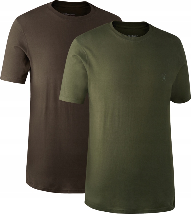 Tričko Deerhunter 2-PACK 8651 Zelená/Hnědá 3XL