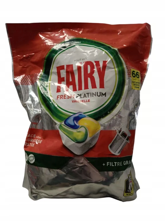 Kapsle do myčky nádobí Fairy All in One citronové 66 ks