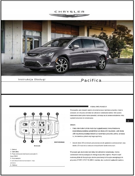 ПОЛЬСКОЕ РУКОВОДСТВО ПО ЭКСПЛУАТАЦИИ CHRYSLER PACIFICA 2016-