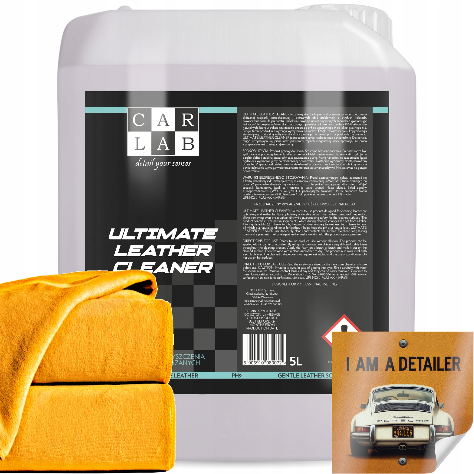 Carlab Ultimate Leather Cleaner 5 L Čistiaci Prostriedok Na Kožu V Aute A Kreslá