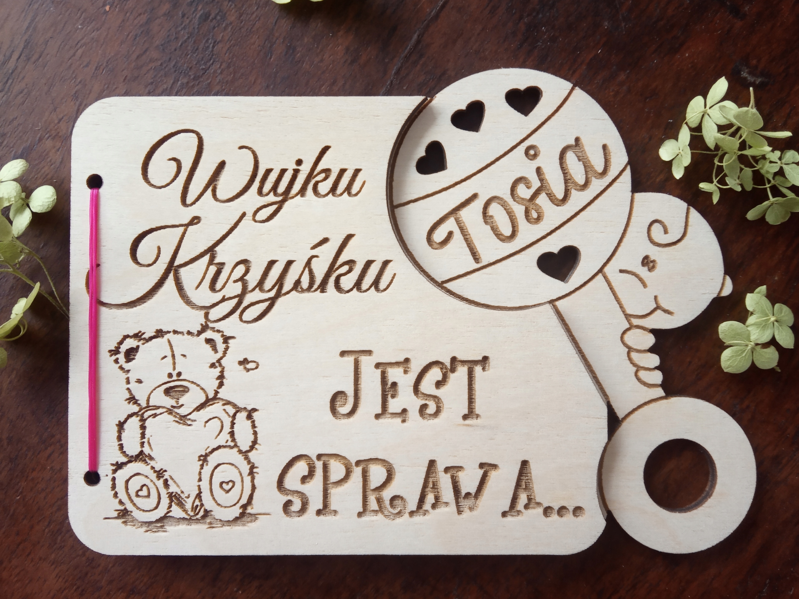 PROŚBA PYTANIE CIOCIU CZY ZOSTANIESZ CHRZESTNĄ Kształt prostokątny