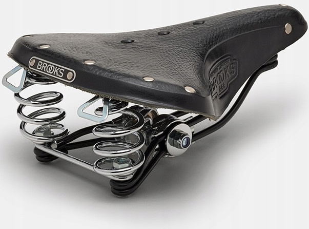 Siodełko Rowerowe Brooks England B66 Black Jarzmo Sprężyny Skórzane