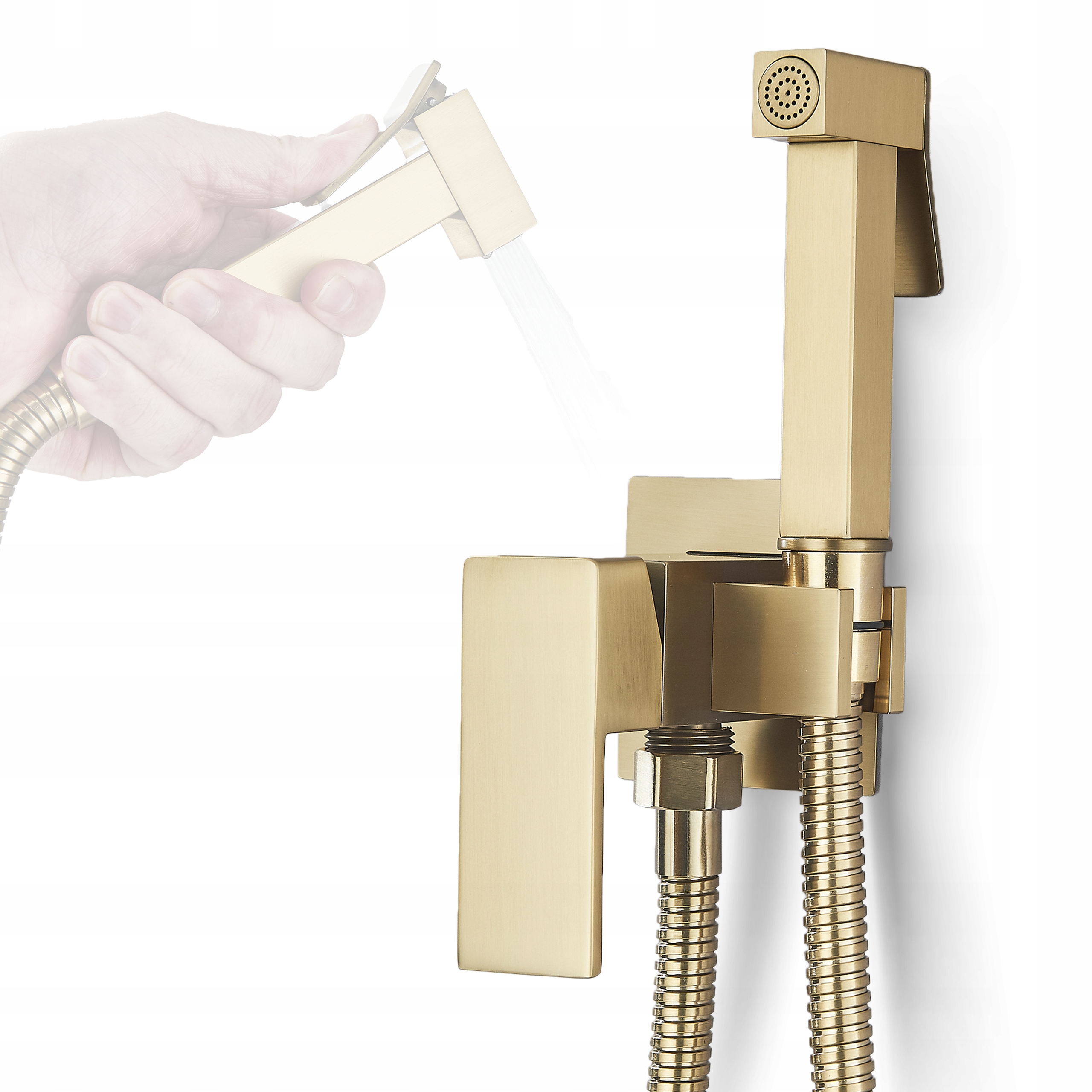 Kartáčované zlato Batéria Podomietková bidetka Mosadz Lavatio Armatura Plus