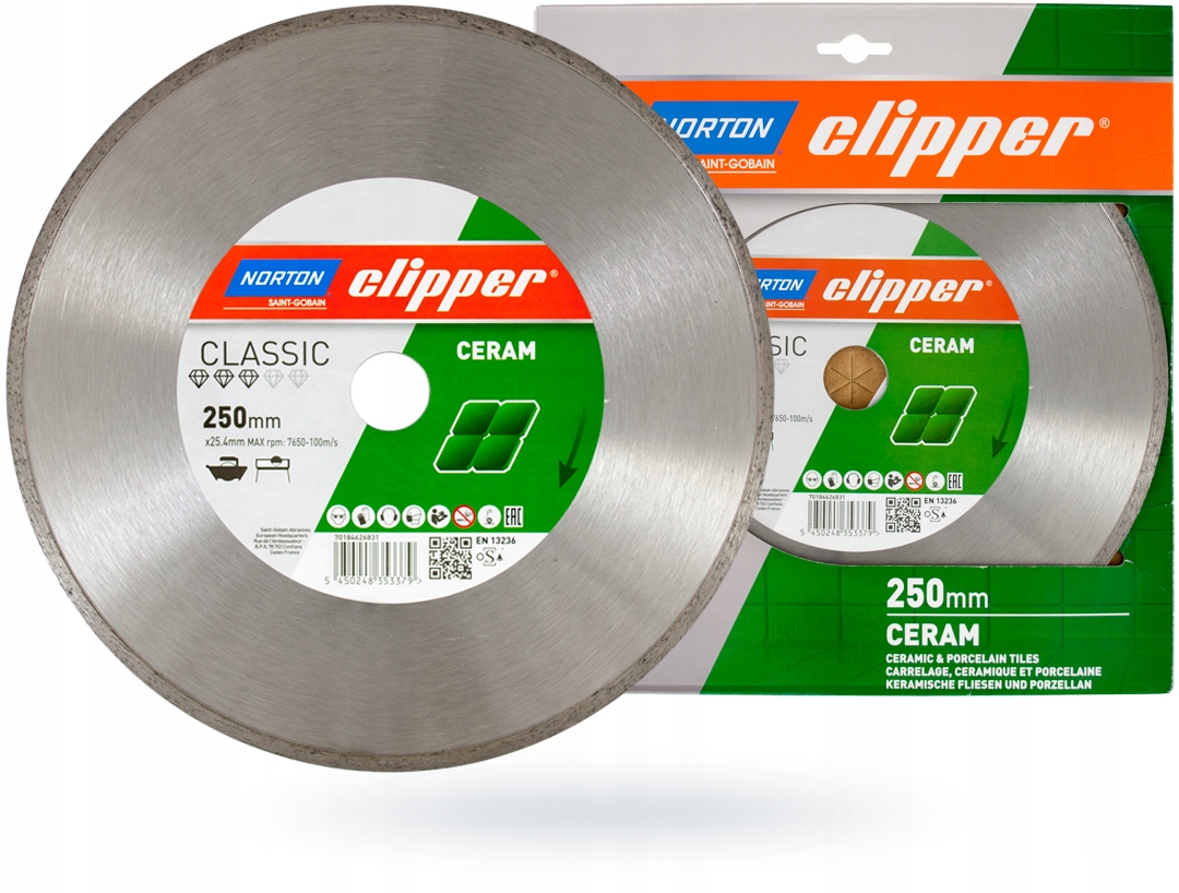 Diamantový kotouč Kotouče 250x25,4 mm Norton Clipper Classic Ceramic