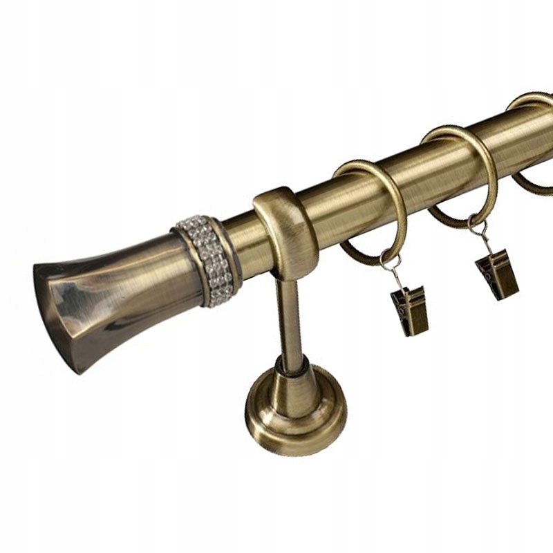 

Klasyczny karnisz Złoty 280 cm 25 mm kompletny