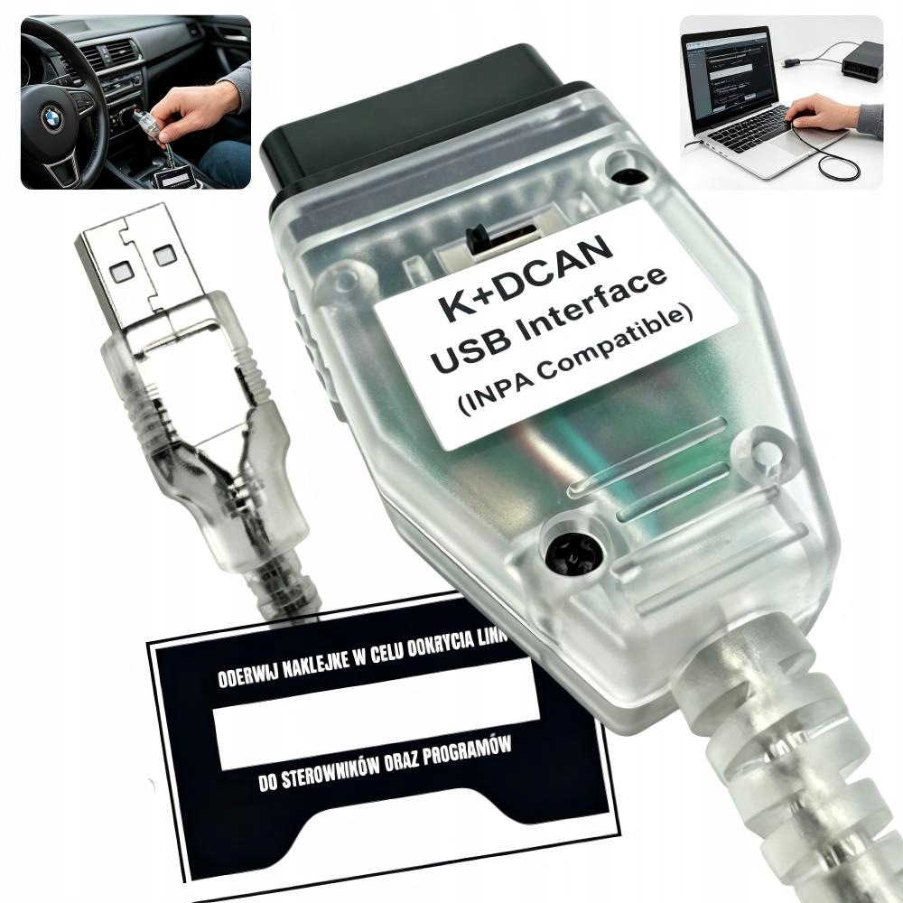 Interfejs Bmw Inpa K+dcan e31 e38 e66 e60 e64 e46 CD