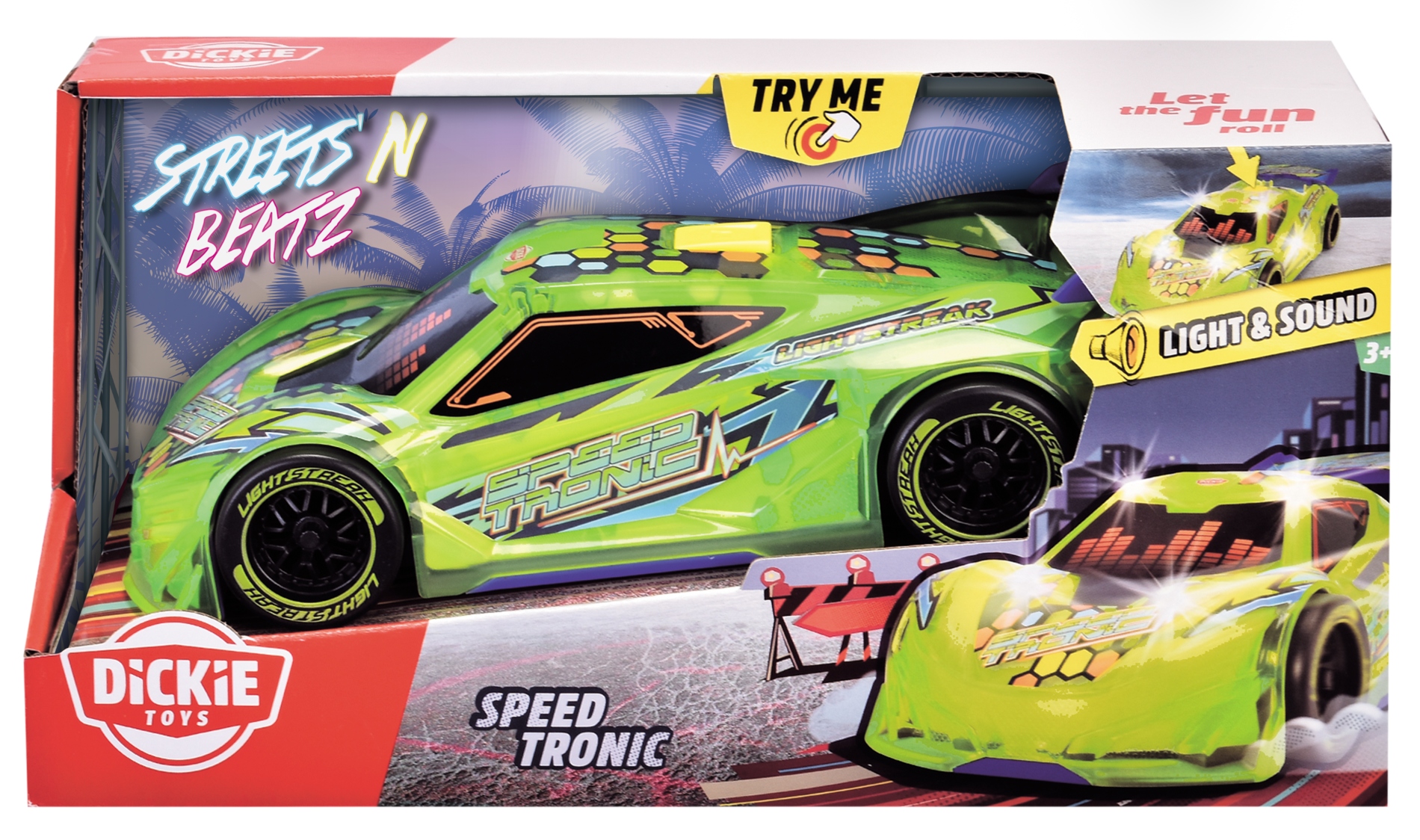 DICKIE TOYS Auto Muzyczne Speed Tronic 20 CM Płeć chłopcy dziewczynki
