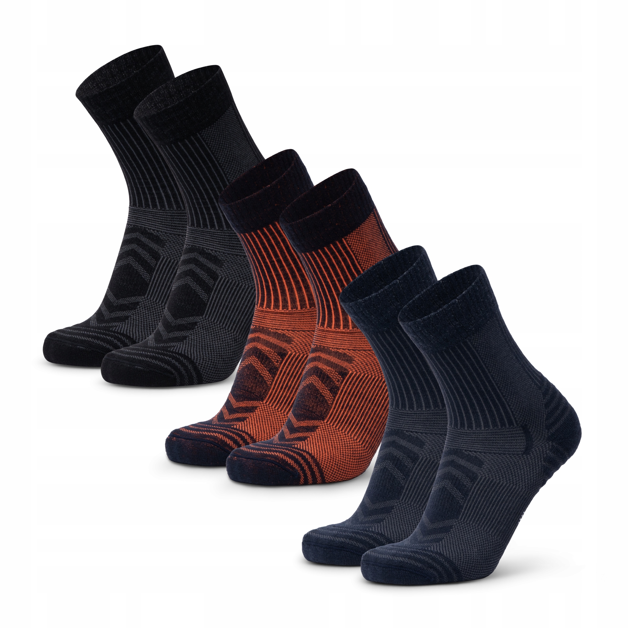 Lekkie Skarpety Trekkingowe Merino Danish Endurance Turystyczne 3-pak 35-38