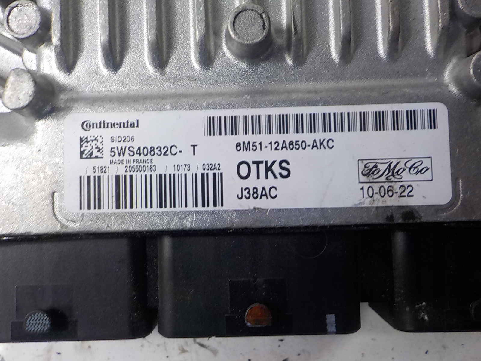 FORD computer control unit 6M51-12A650-AKC 5WS40832C-T OTKS