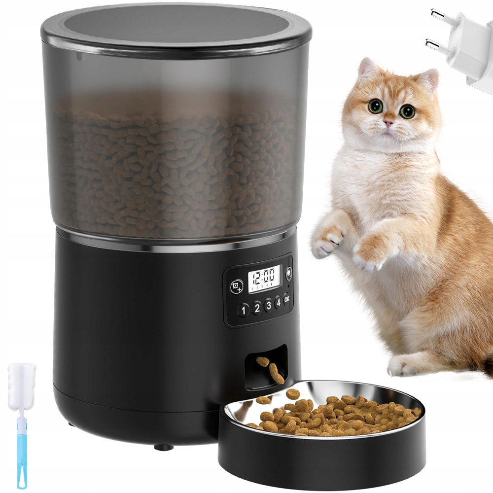 Levně Inteligentní Dávkovač Krmiva Pro Psa Kočku Automatický 4L Velká Kapacita