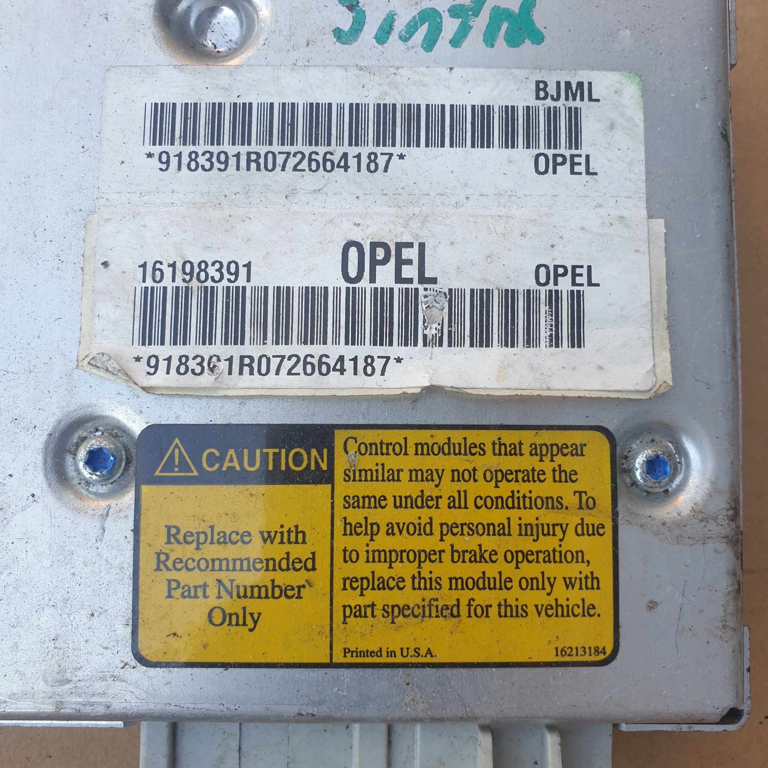 module control unit computer BSI OPEL SINTRA 2.2 BENZ. 16198391 OE EU