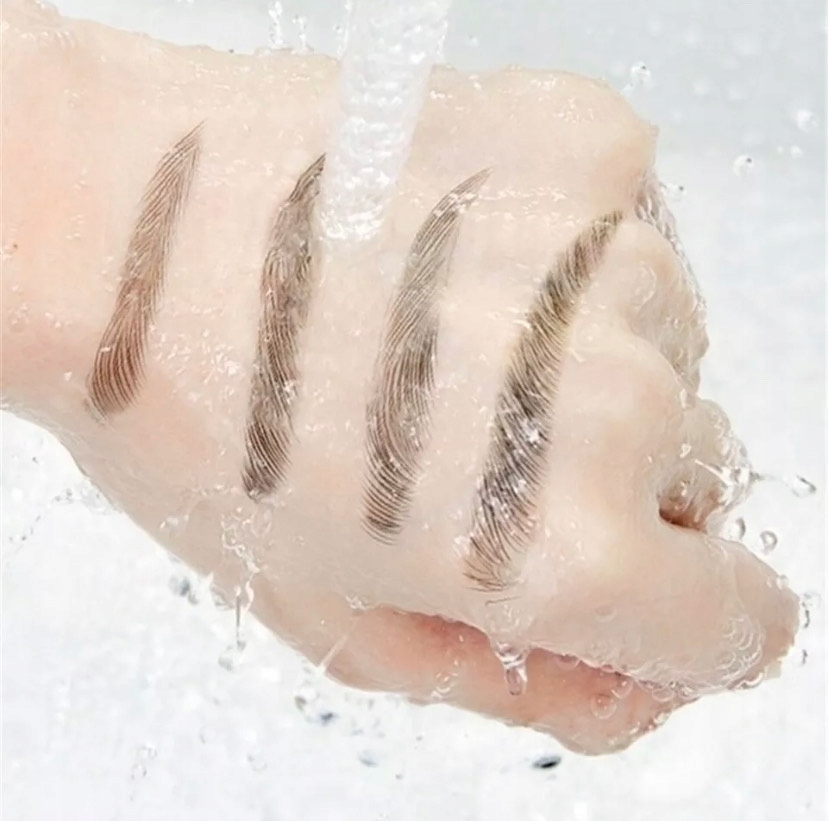 TATUAŻ NAKLEJKI NA BRWI WODOODPORNE 11par - BRĄZ Stan opakowania oryginalne