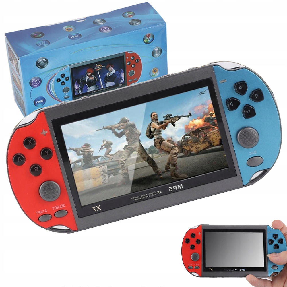 Przenośna Konsola X7 Ekran 4.3 Cala Ponad 2000 Gier Wiele Funkcji Pamięć 8G