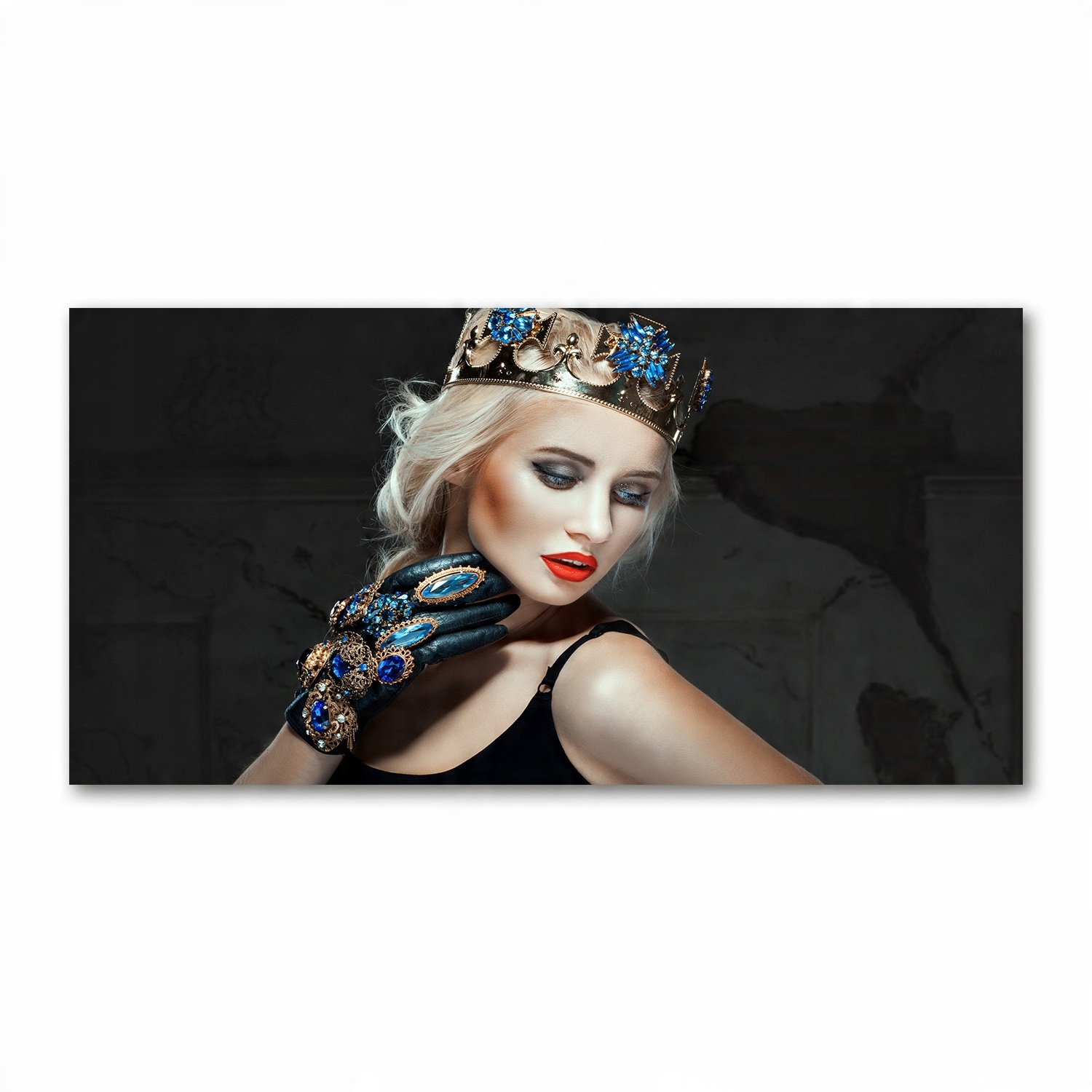 

Foto obraz szkło akryl Kobieta w koronie 120X60 cm