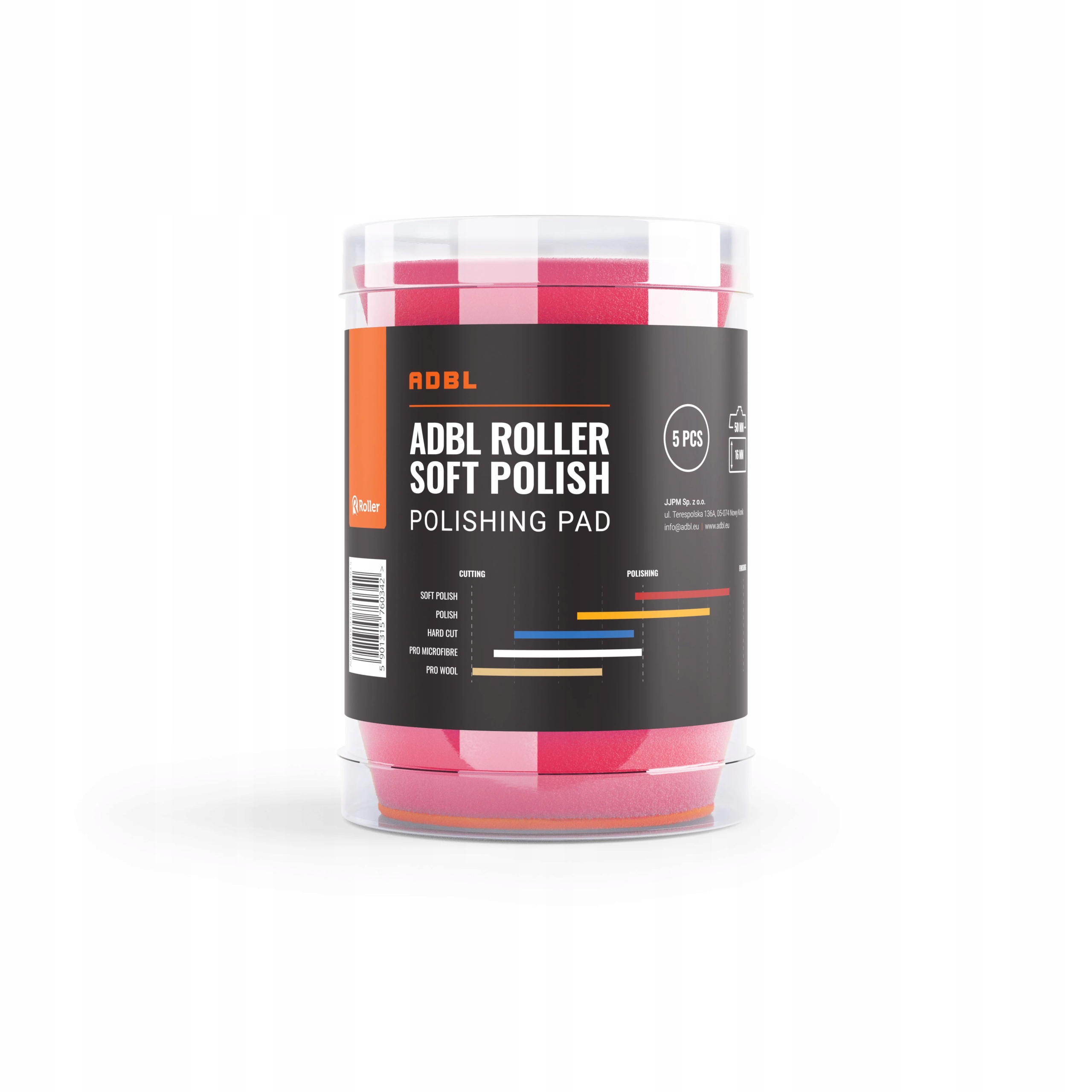 ADBL _ ROLLER SOFT POLISH DA50 _ ŚREDNIO-MIĘKKI PAD POLERSKI 5SZT.