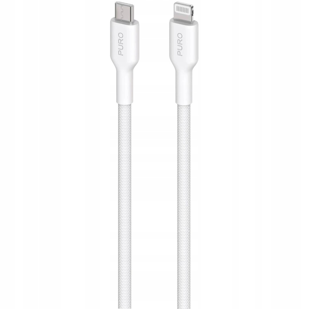 Kabel Puro Fabrik Usb-c Lightning z Mfi 1,2m biały