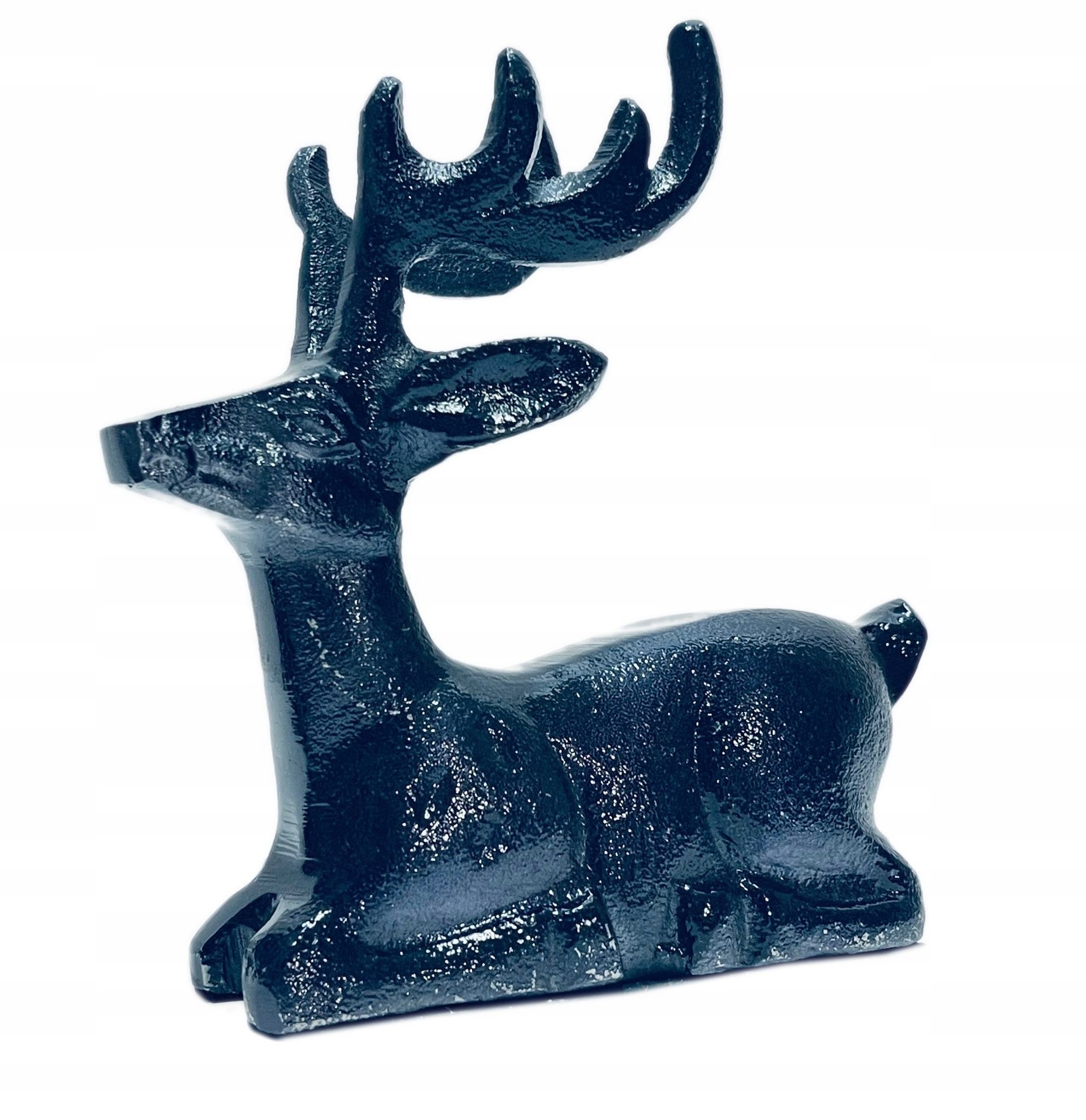 

Figurka Leżący Renifer Metal Jeleń Czarny Loft