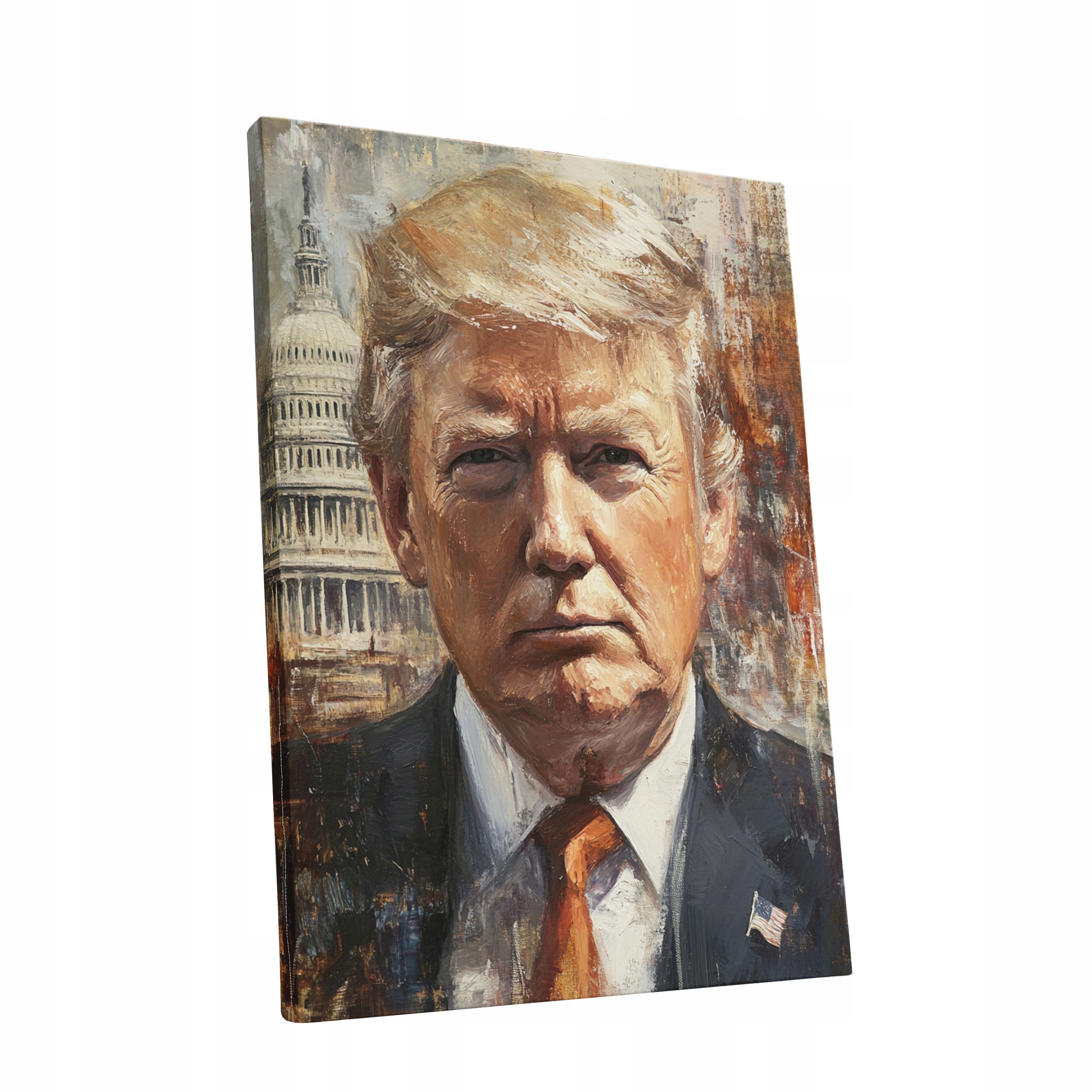 Obraz na plátně Portrét Donalda Trumpa v obývacím pokoji Trumpa dárek 90x120