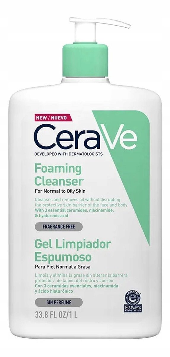 CeraVe Oczyszczający Żel do mycia dla skóry normalnej i tłustej 1000ml