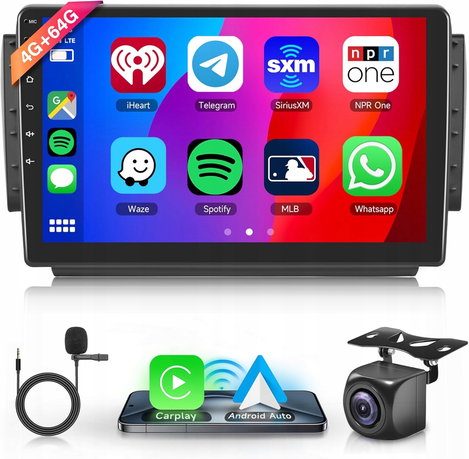 Bezdrátové rádio Carplay Android pro Peugeot 2008 208 2012-2018 10,1 palců