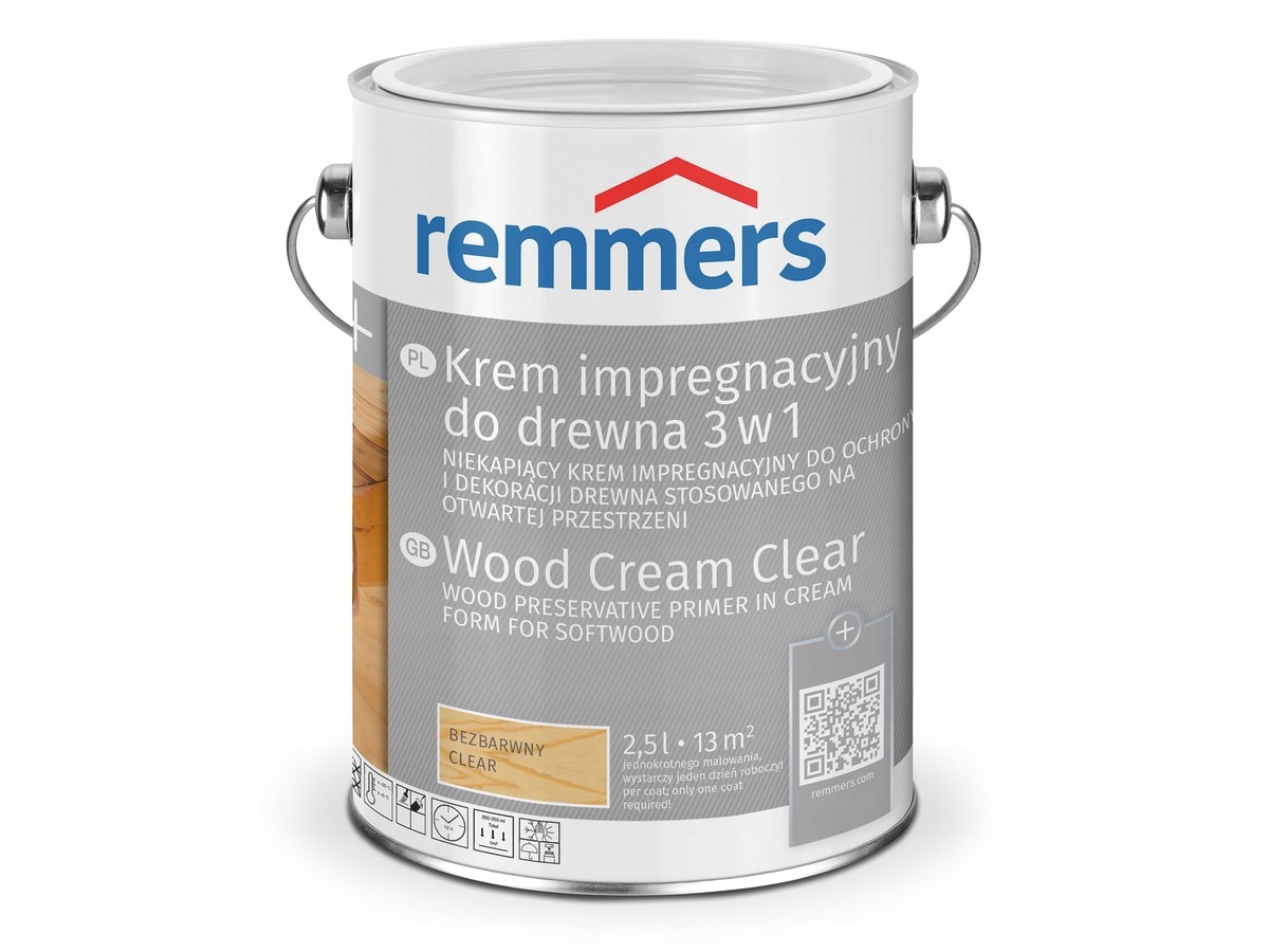 Remmers Krem Impregnacyjny Do Drewna 3W1 Holzschutz-Creme Bezbarwny 5 L