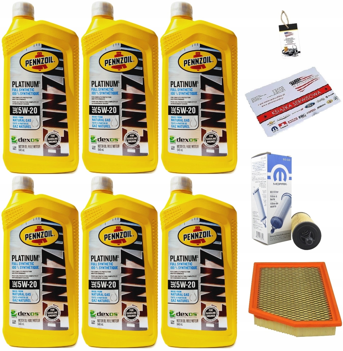 Pennzoil 5W20 5,7L Filtry Cherokee 3,2 14-18