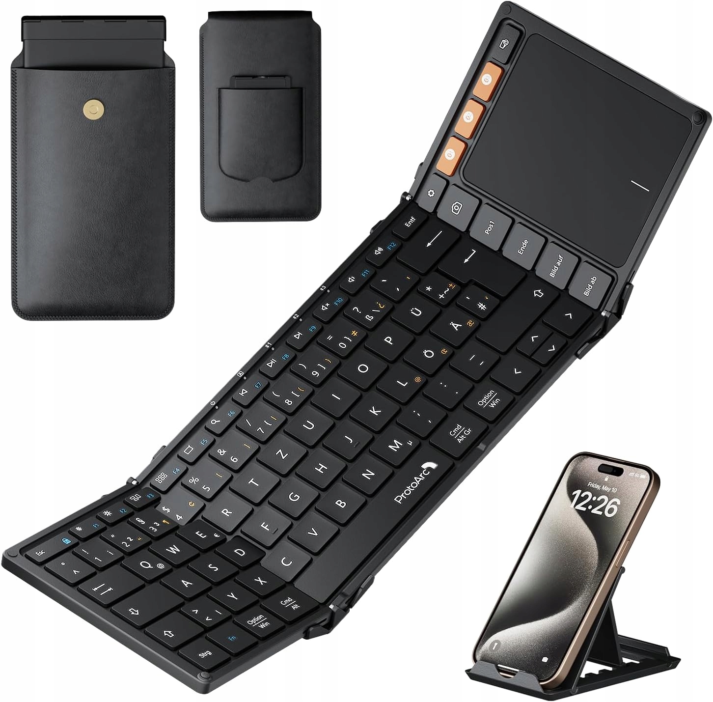 Skládací Bluetooth klávesnice s touchpadem Azerty ProtoArc XK01