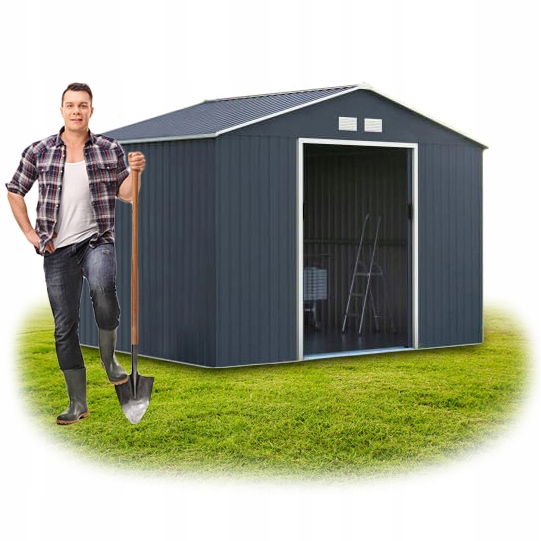 DREWUTNIA BLASZAK DOMEK OGRODOWY NARZĘDZIOWY SCHOWEK METALOWY NA ROWERY XL