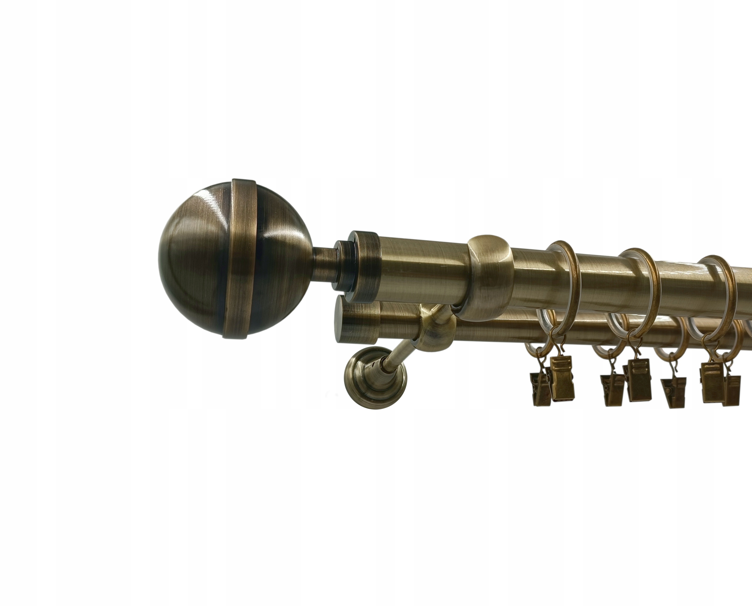 garnýž dvojitá 25+19 mm Zlato Antik 280 cm Elegant