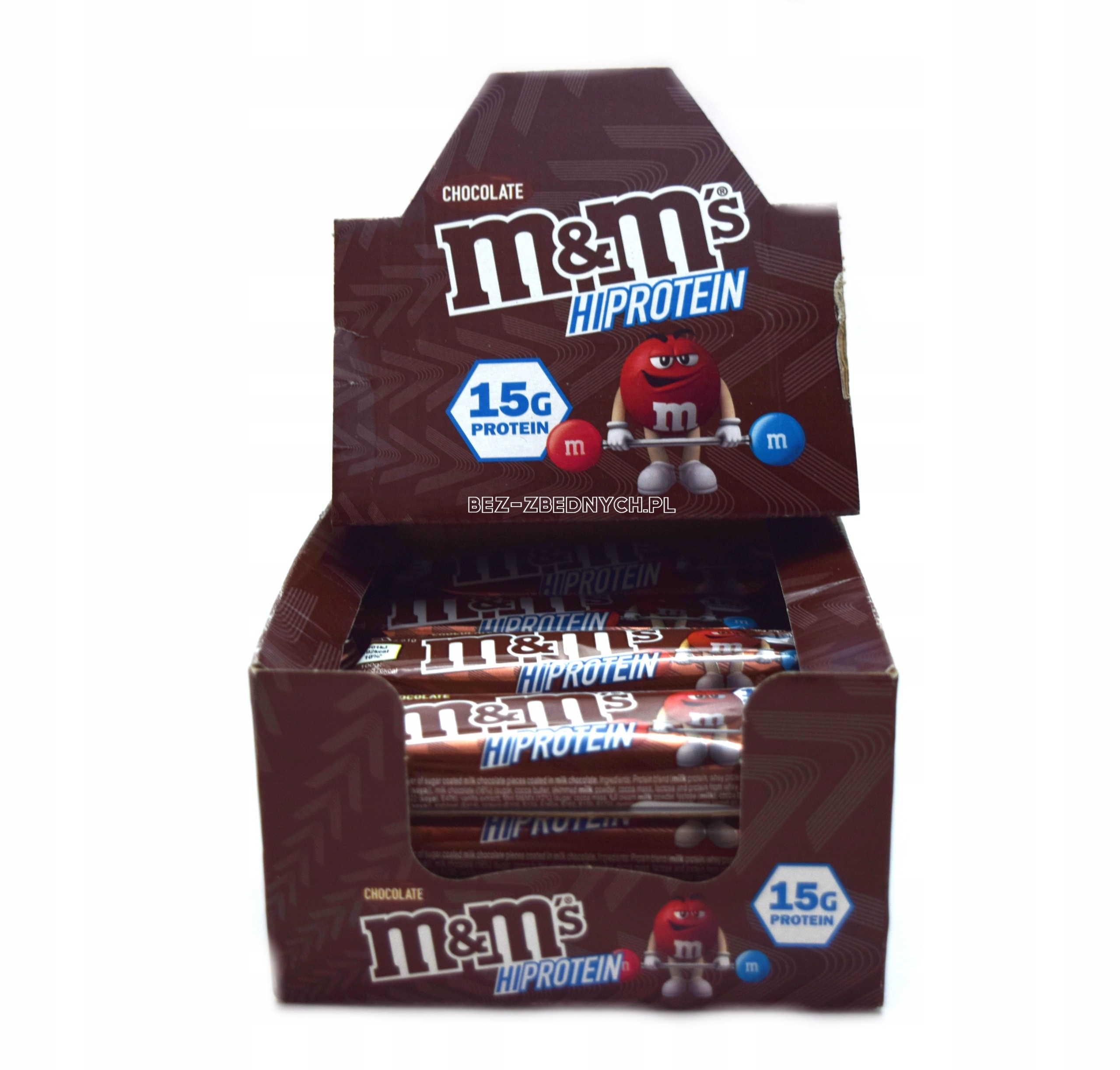 M&M's HiProtein Chocolate Bar 51g Proteinová Tyčinka Bílkoviny