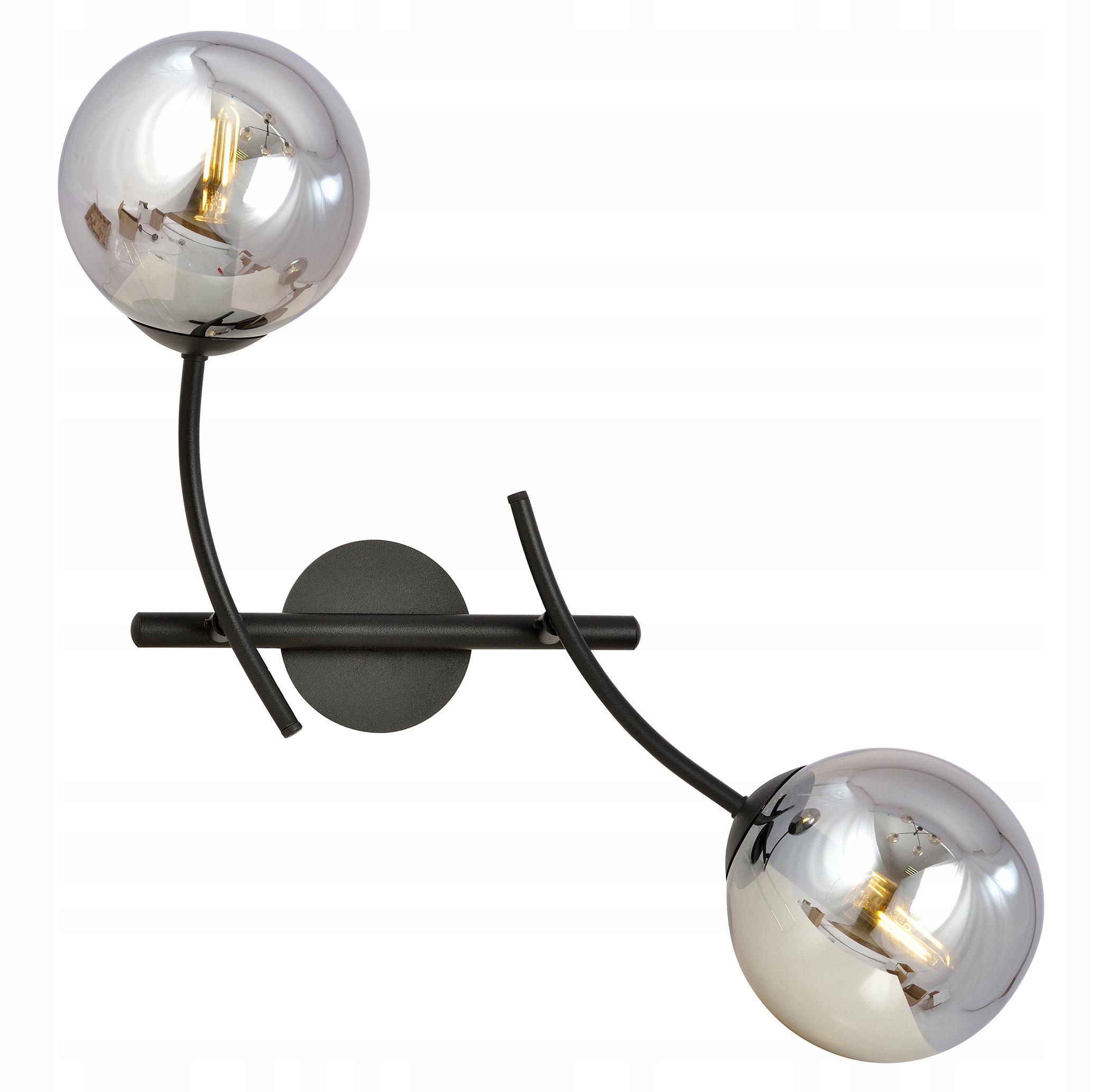 Nástenná nástenná lampa Hunter 2 čierna, grafitová, pohyblivá, loftová