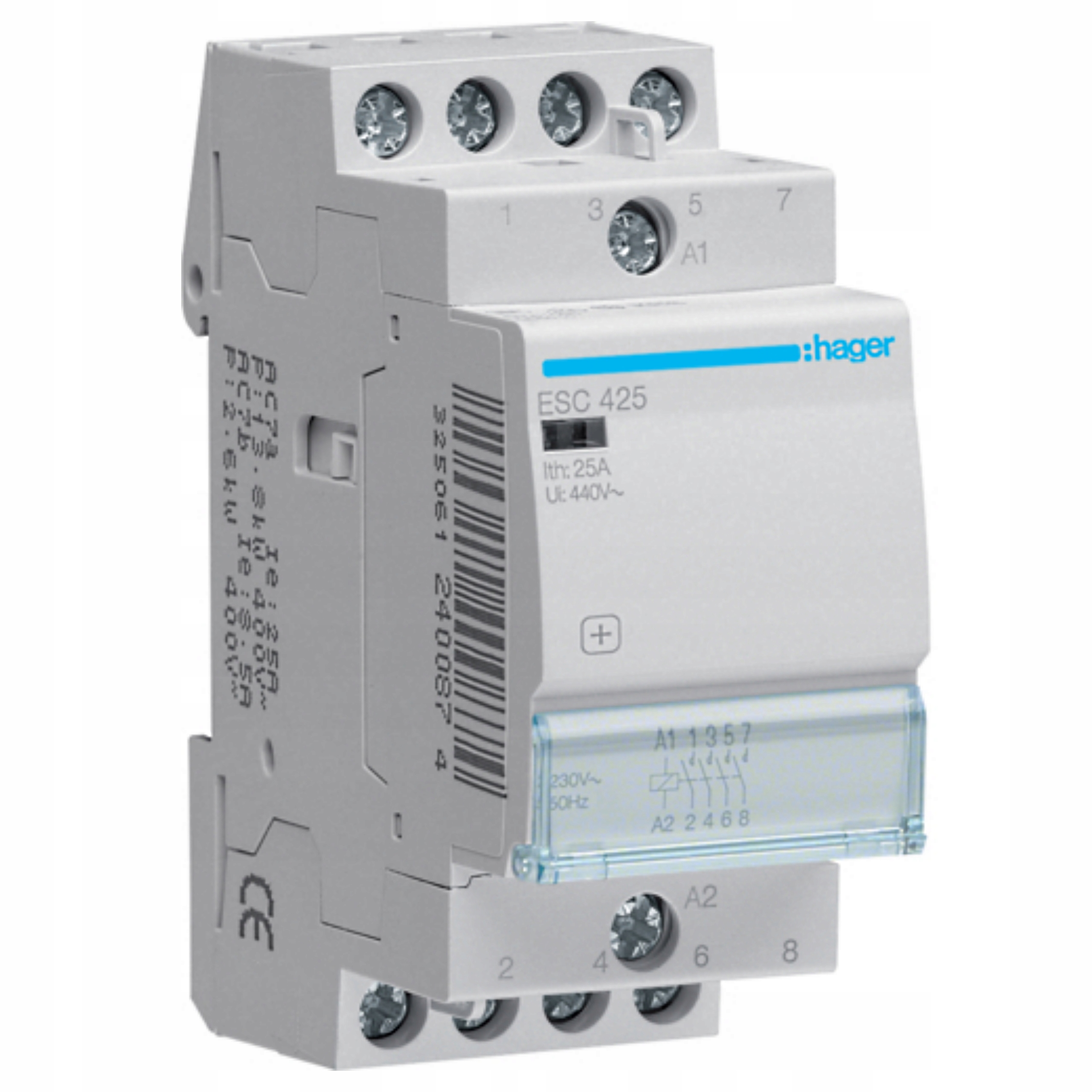 Inštalačné modulárne stýkače 230VAC 4NC 25A AC-7a/b ESC426 Hager