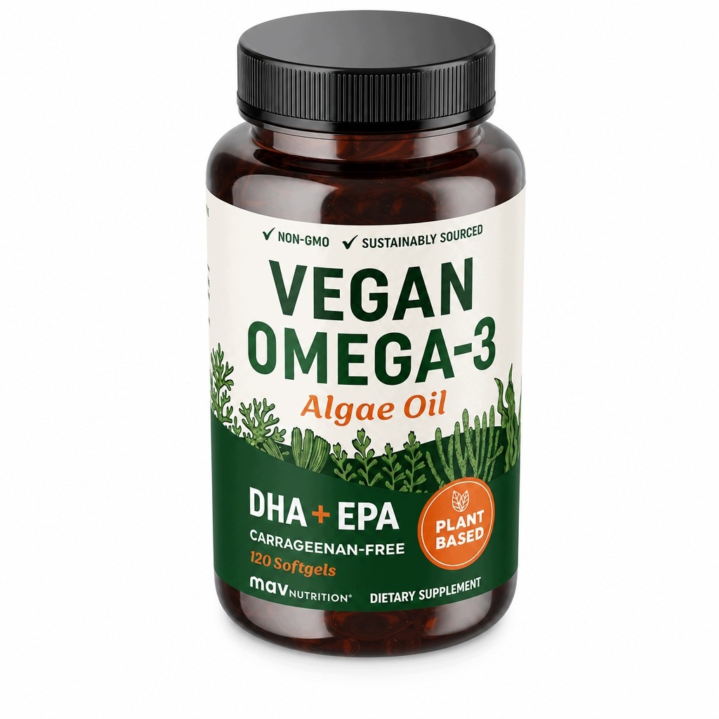Wegański Omega 3 Z Alg 120 Softgels Dha Epa Suplement Dla Wegan