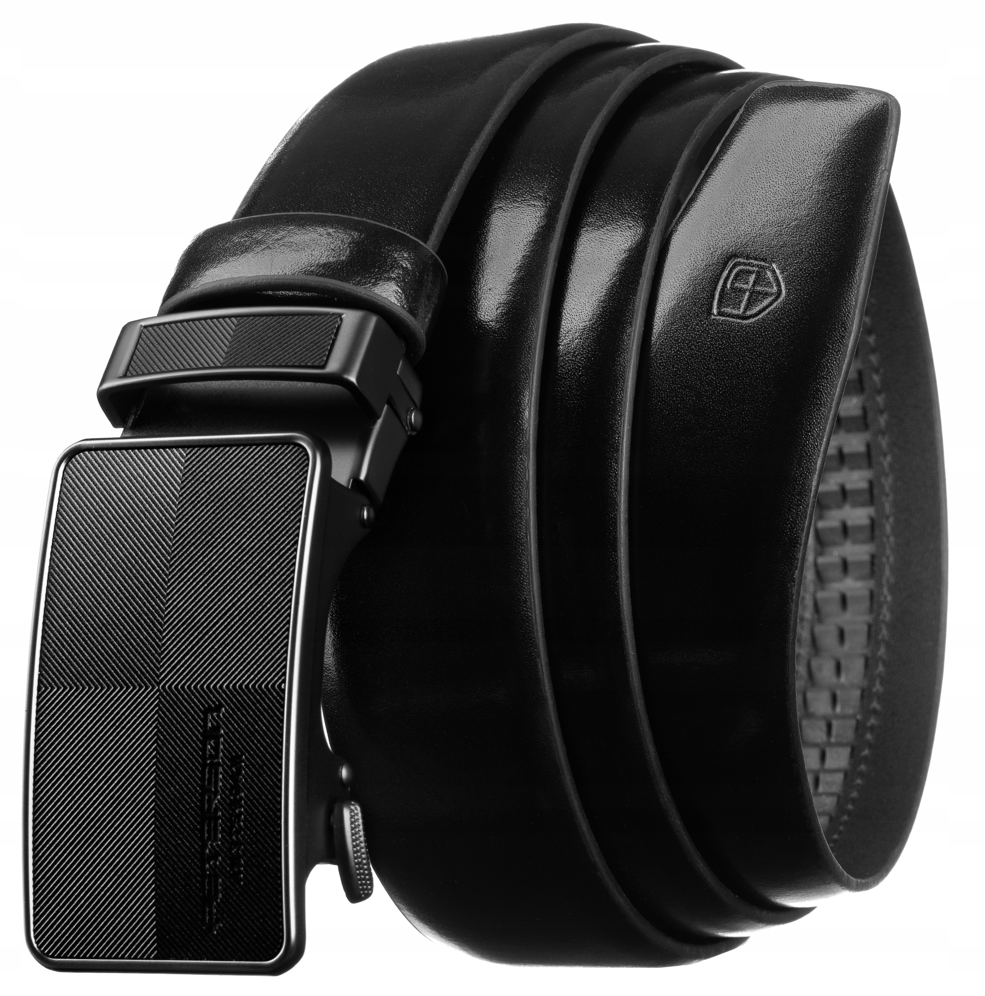 Pasek skórzany do spodni męski automat ze skóry naturalnej pas Peterson