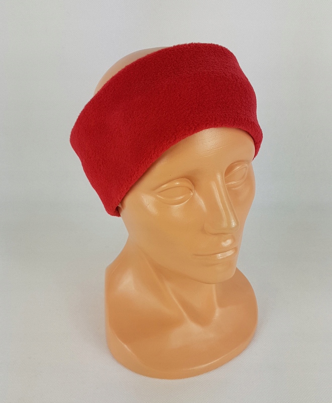 56 OPASKA z polaru polarowa szer. 8 cm CZERWONA Marka inna