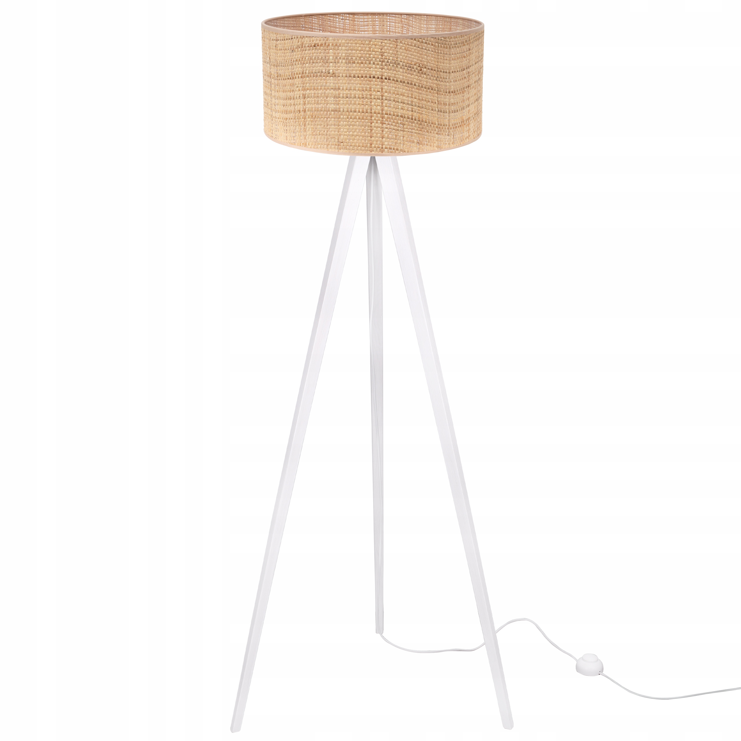 Stojacia Podlahová Lampa Trojnožka Boho Ratan S Tienidlom Do Spálne A Obývačky