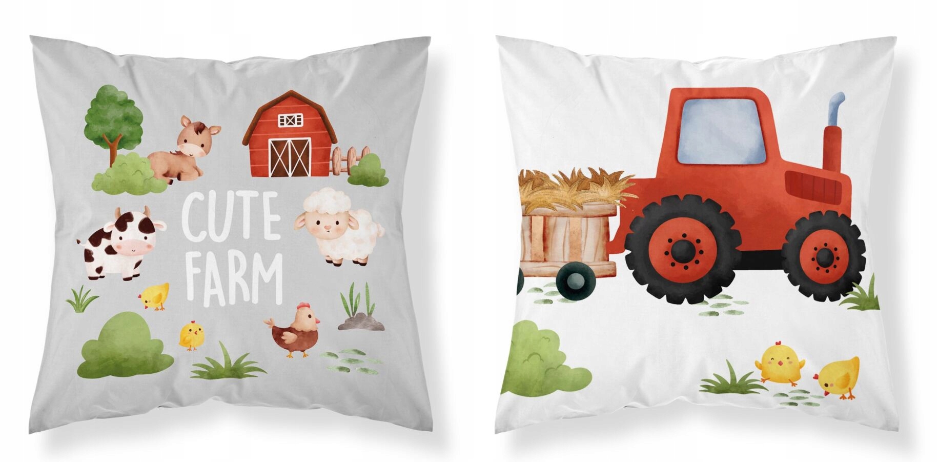 Poszewka niemowlęca 40x40 Traktorek Farma BAWEŁNA