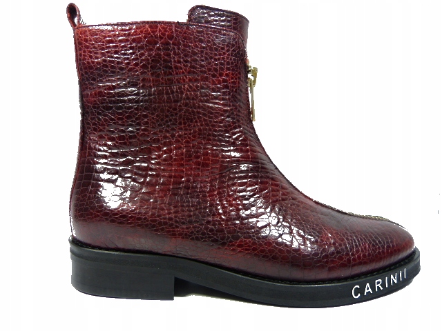 Boty kotníkové boty Carinii 38,5 šněrovací boty s plochou podrážkou, široké kožené, pohodlné