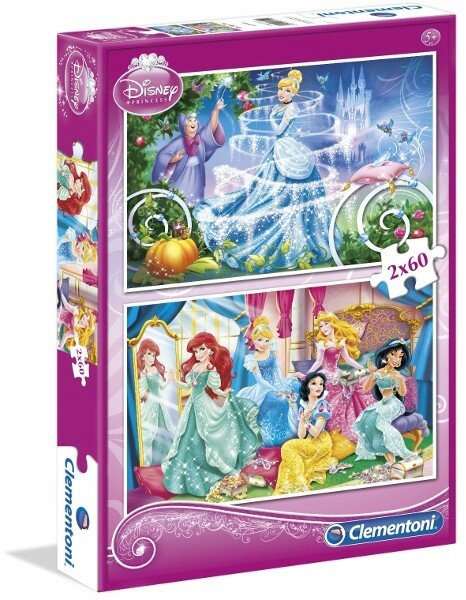

Puzzle Księżniczki Princess 2x60 Clementoni