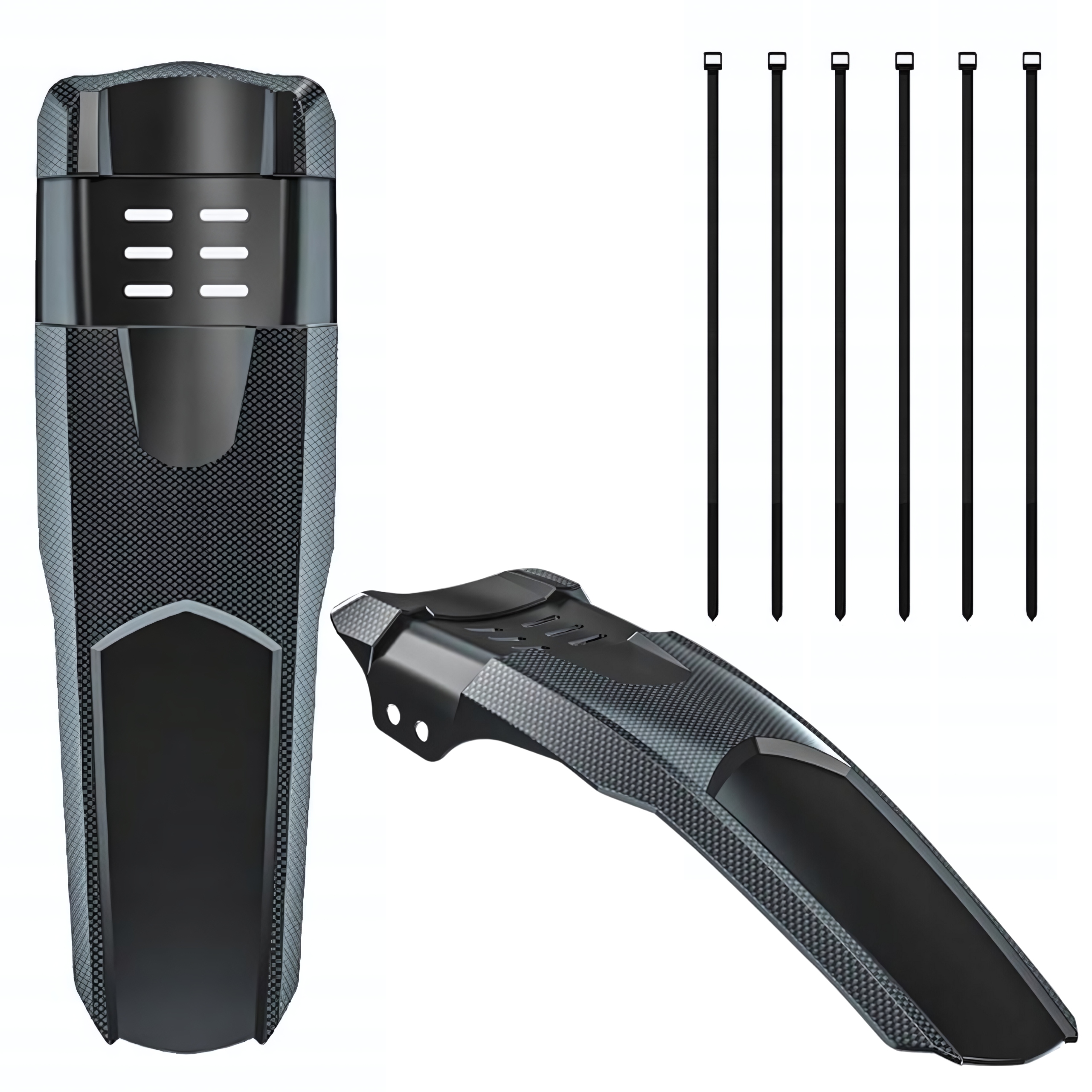 Zestaw Błotnik Rowerowy Przód Lub Tył 20-29 Mud Guard 6 Opasek Zaciskowych