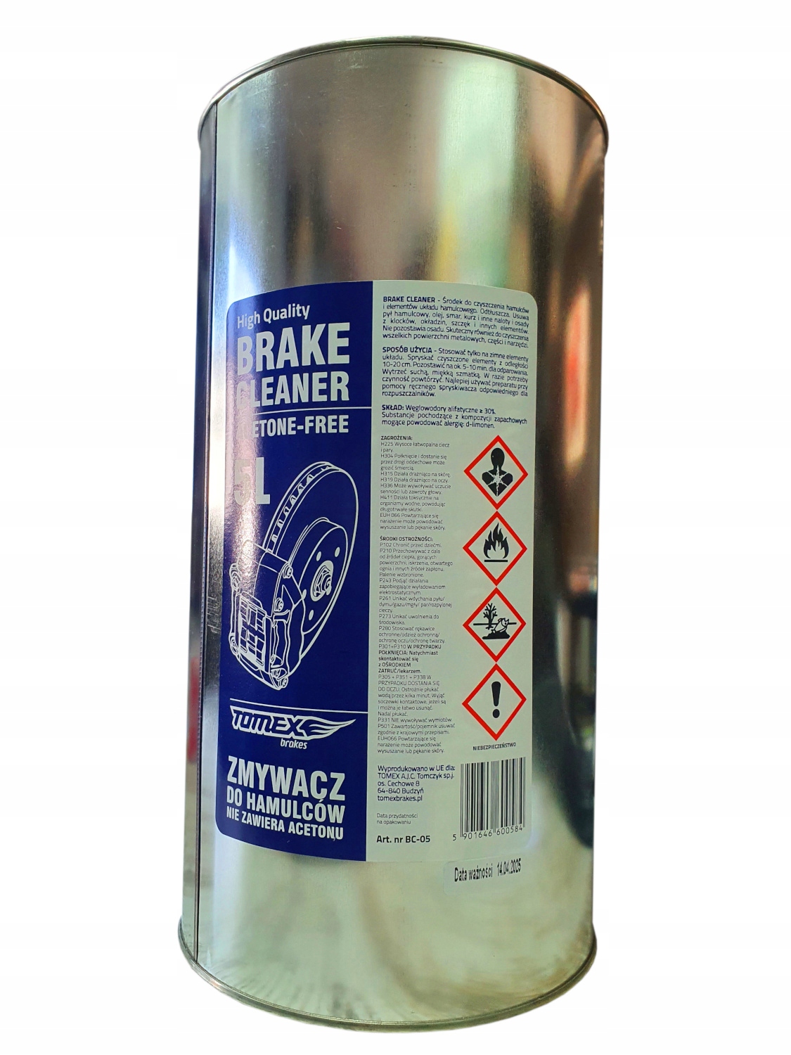 

Tomex Brake Środek Do Czyszczenia Hamulców 5L