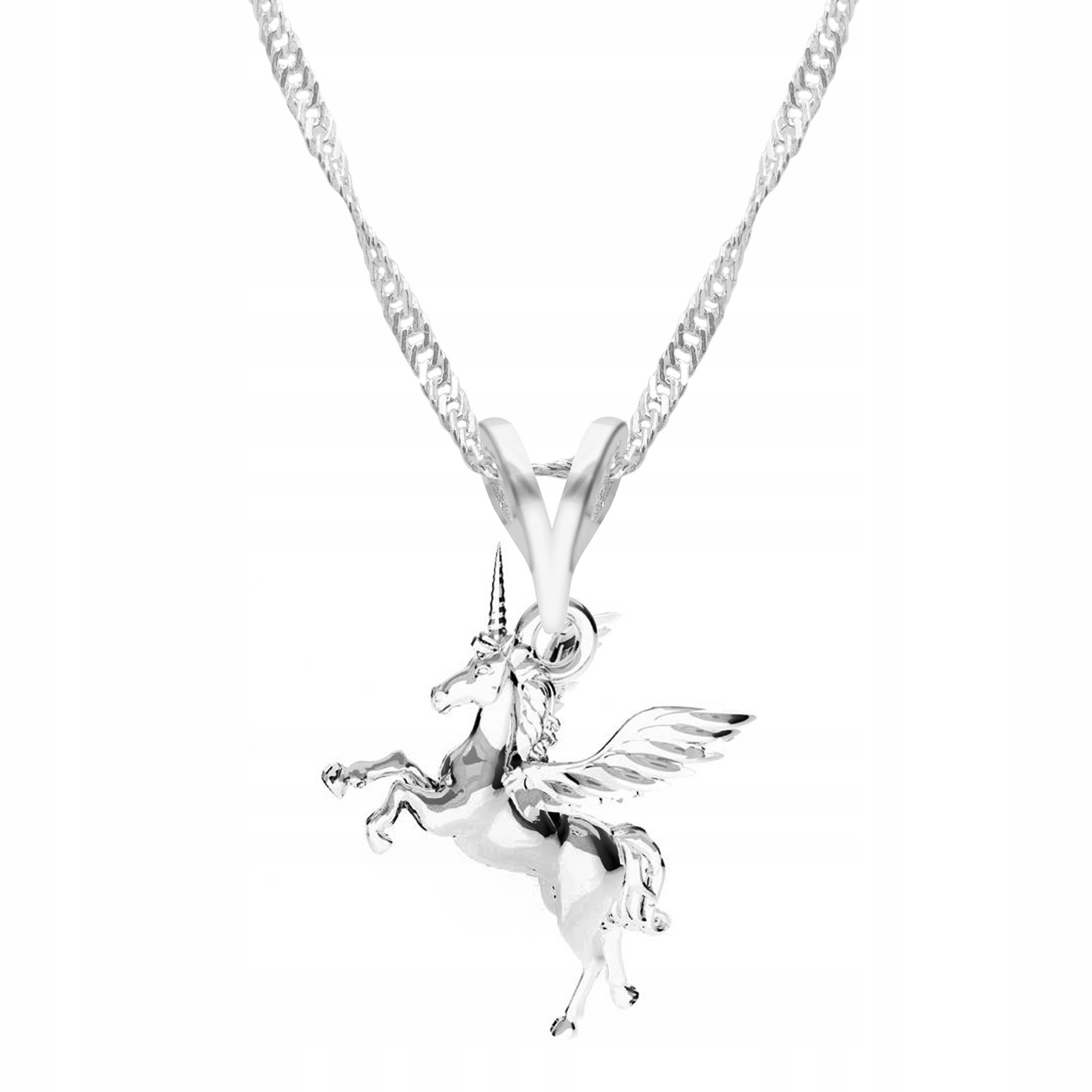 Stříbrný náhrdelník s jednorožcem Kůň Přívěsek Jednorožec Stříbro 925