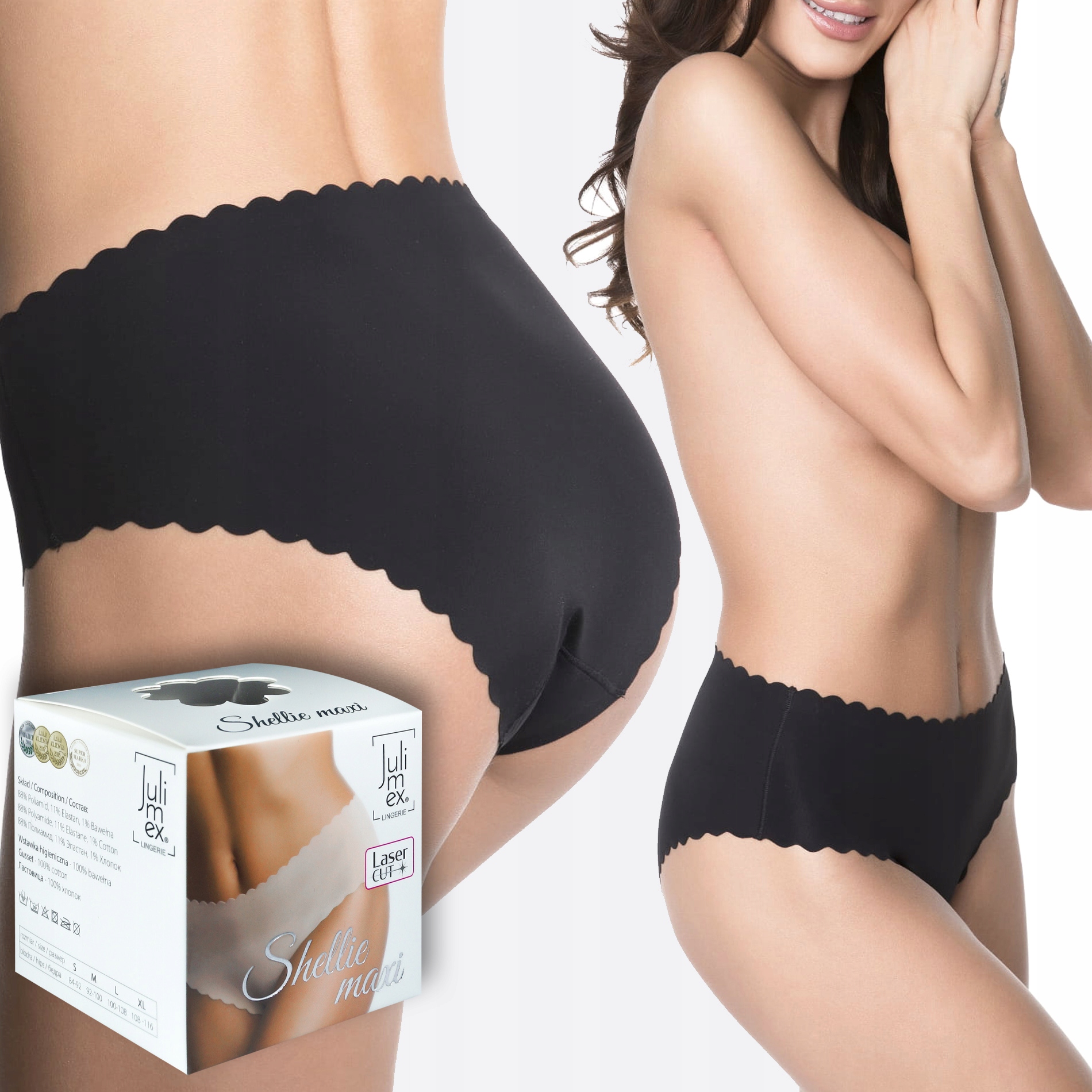 

Figi bezszwowe Julimex Shellie Maxi laserowe L