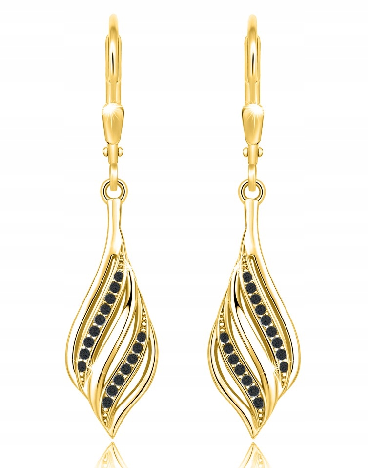 

Złote Kolczyki Wiszące Dla Kobiety Srebro 925