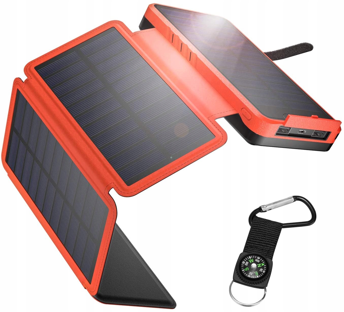 Powerbank Solarny Z Panelami 26800mAh Latarka 2,4A Premium