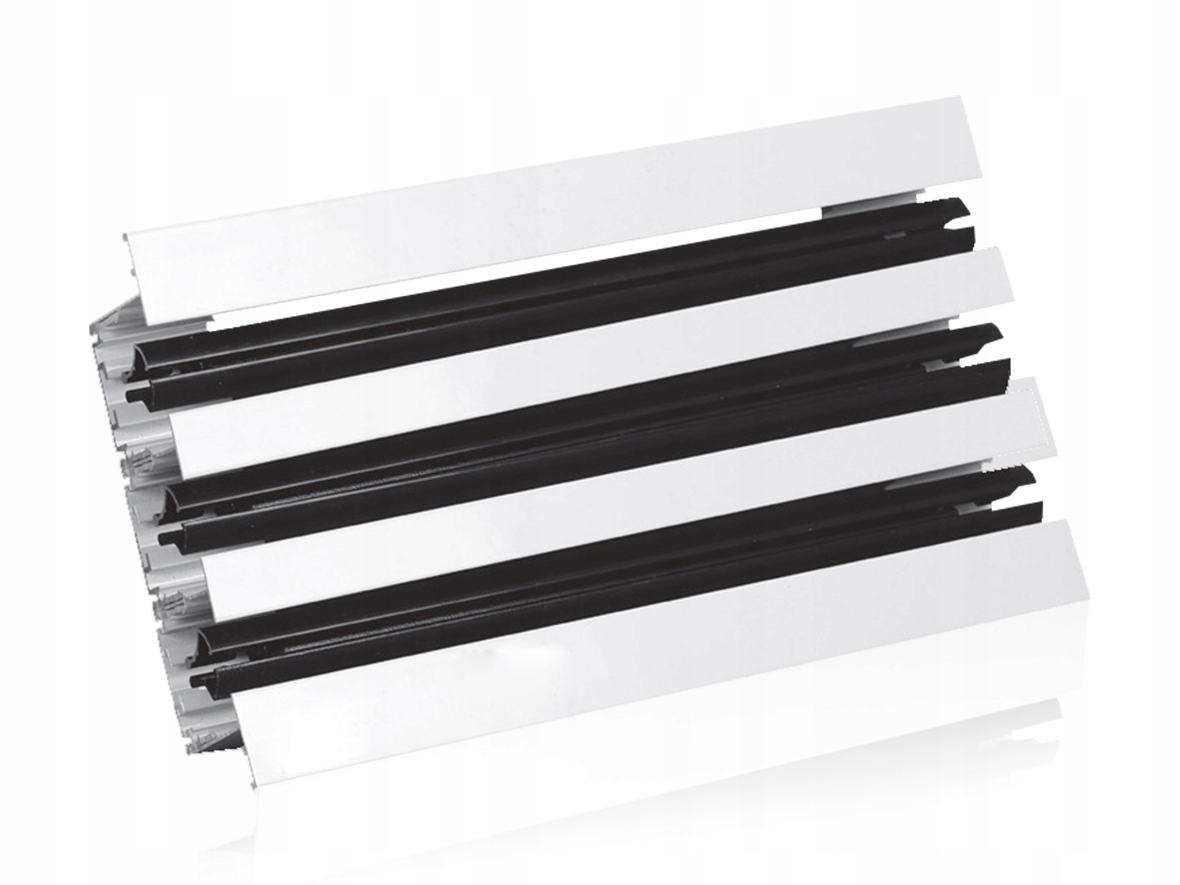 3-štrbinový lineárny ventilátor s nastaviteľnou mriežkou anemostatový prívod vzduchu 100 cm
