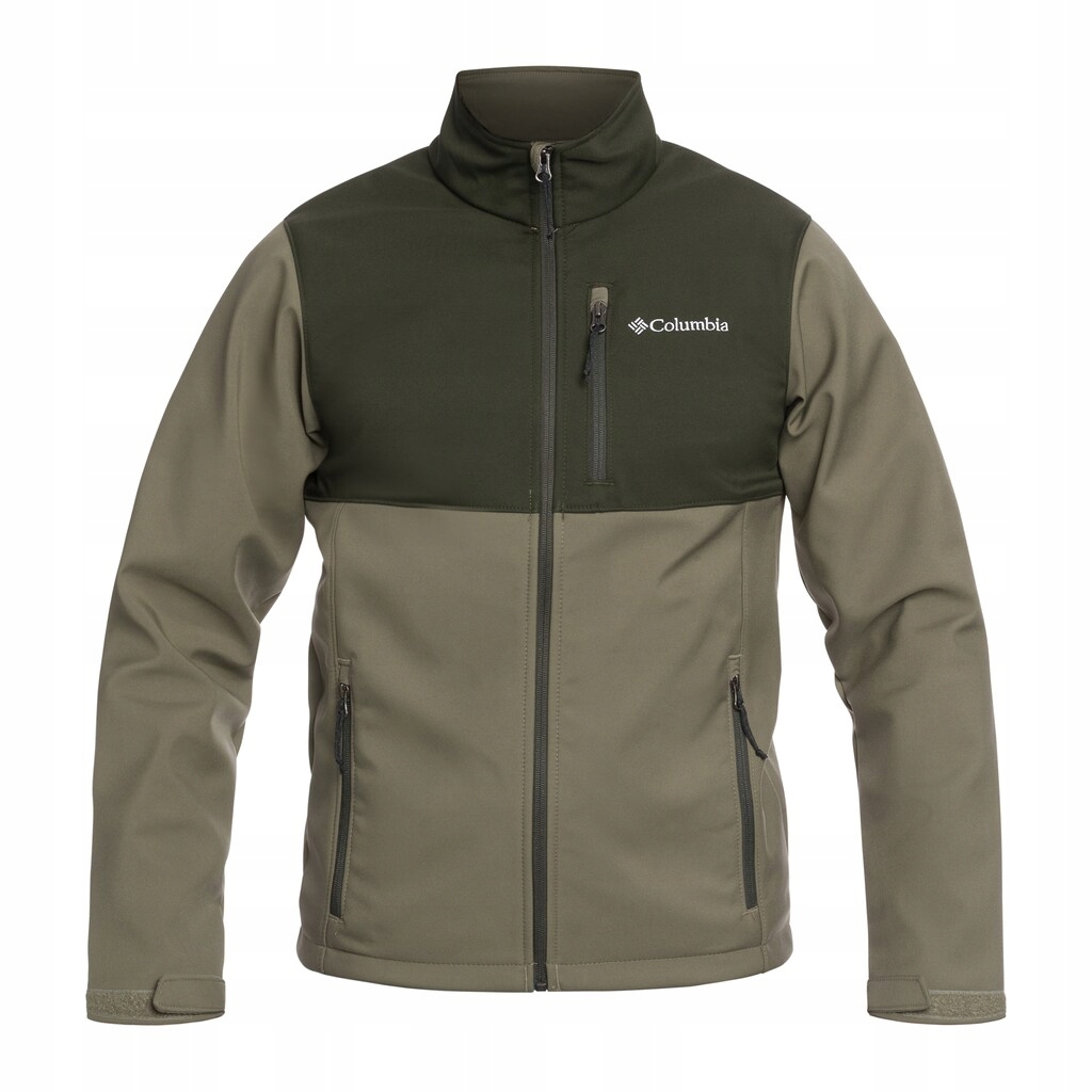 Větrovková bunda bez kapuce Columbia Ascender Softshell Stone Green M