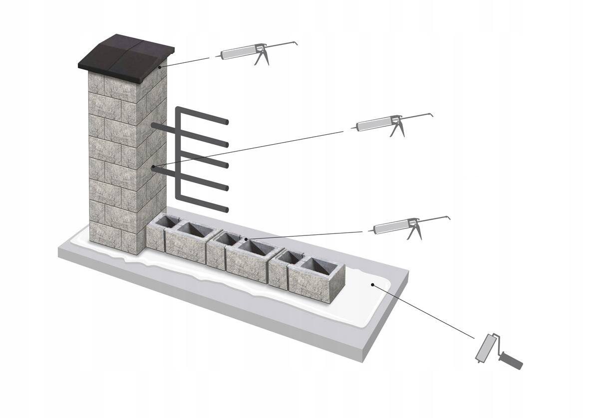 Klej Defens Seal 290 ml do ogrodzeń betonu GRAFIT Marka Unicol