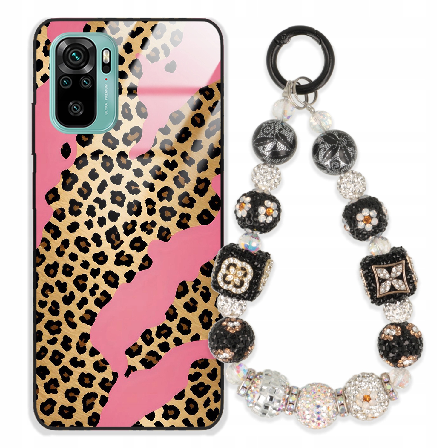 Pouzdro Pro Xiaomi Redmi Note 10 4G Glass Přívěsek Na Klíče Stylové |case Premium Wz