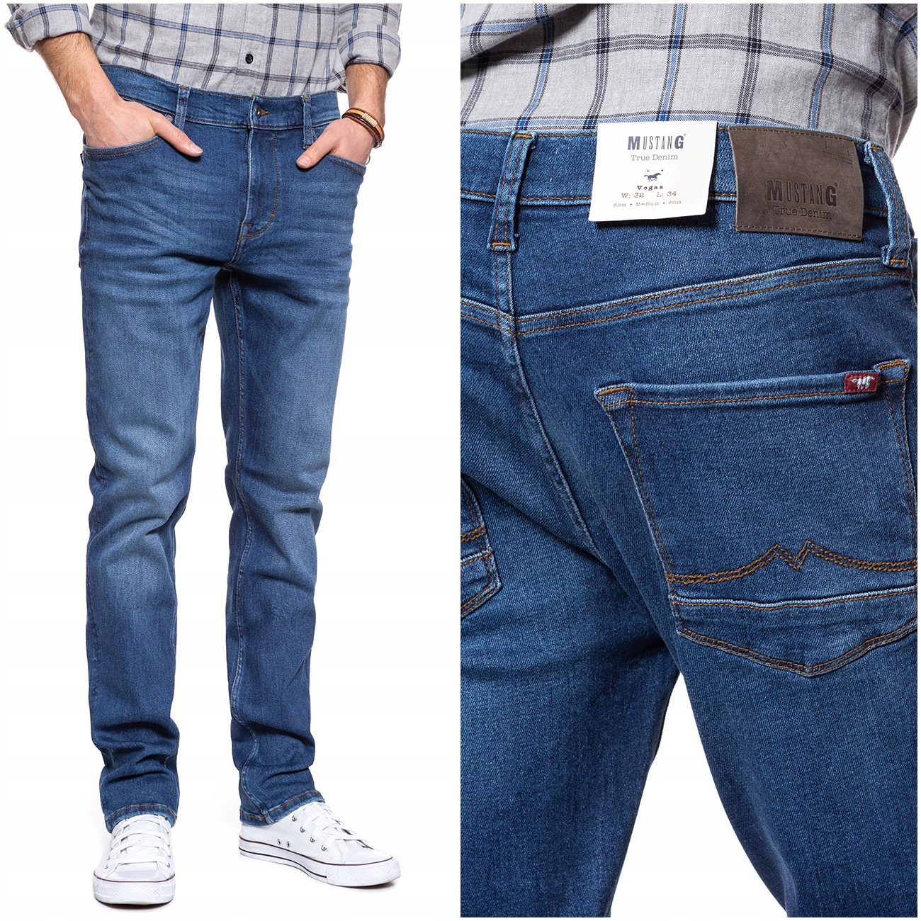 

Mustang Vegas Męskie Spodnie Jeansowe Slim W32 L34